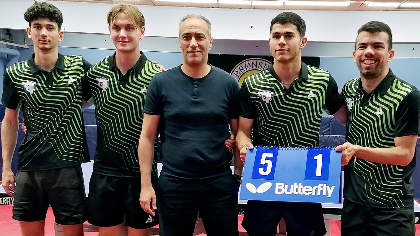 B 75 1 (Hirtshals) fra venstre:Alexandros Madesis, Andreas Andersen, Tarek Hassan Shahin (Elite Coach), Gerasimos Chatzilygeroudis, Mahmoud Helmy